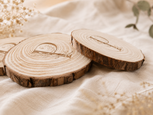 Dessous de verre en bois naturel